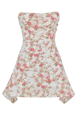 House of CB Jasmine Draped Corset Dress Rose Print Size 6 for rent on The Volte - image 8