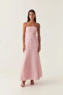 Aje Soundscapes Maxi Dress in Chalk Pink Size 6 for rent on The Volte - image 1