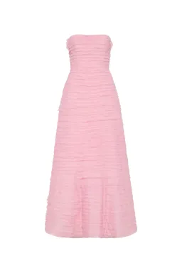 Aje Soundscapes Maxi Dress in Chalk Pink Size 6 for rent on The Volte - image 4
