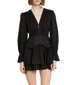 Aje Hanneli Mini Dress Black Size 6 for rent on The Volte - image 1