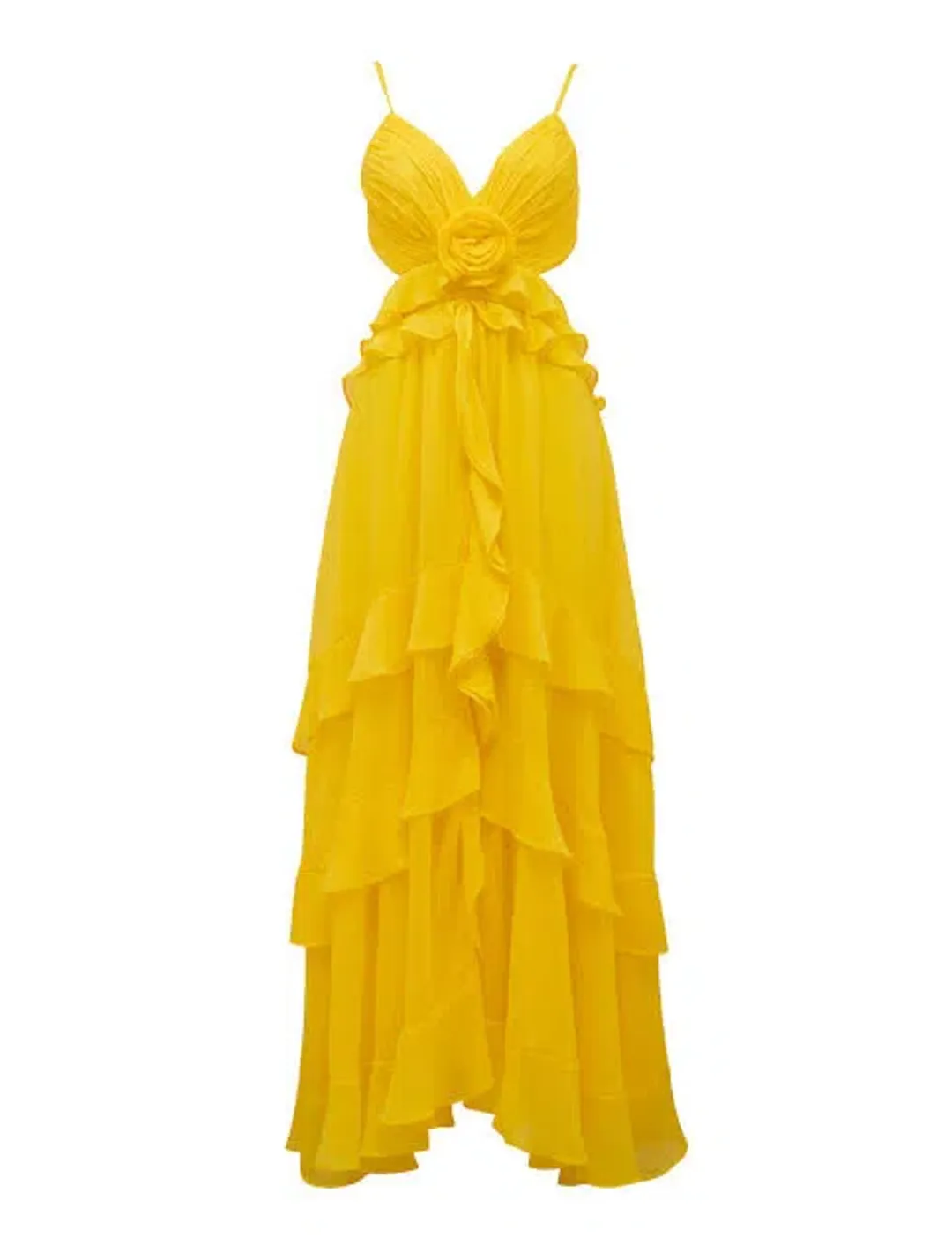 Forever New Harper Ruffle Maxi Dress Daffodil Size 8 for rent on The Volte - main image