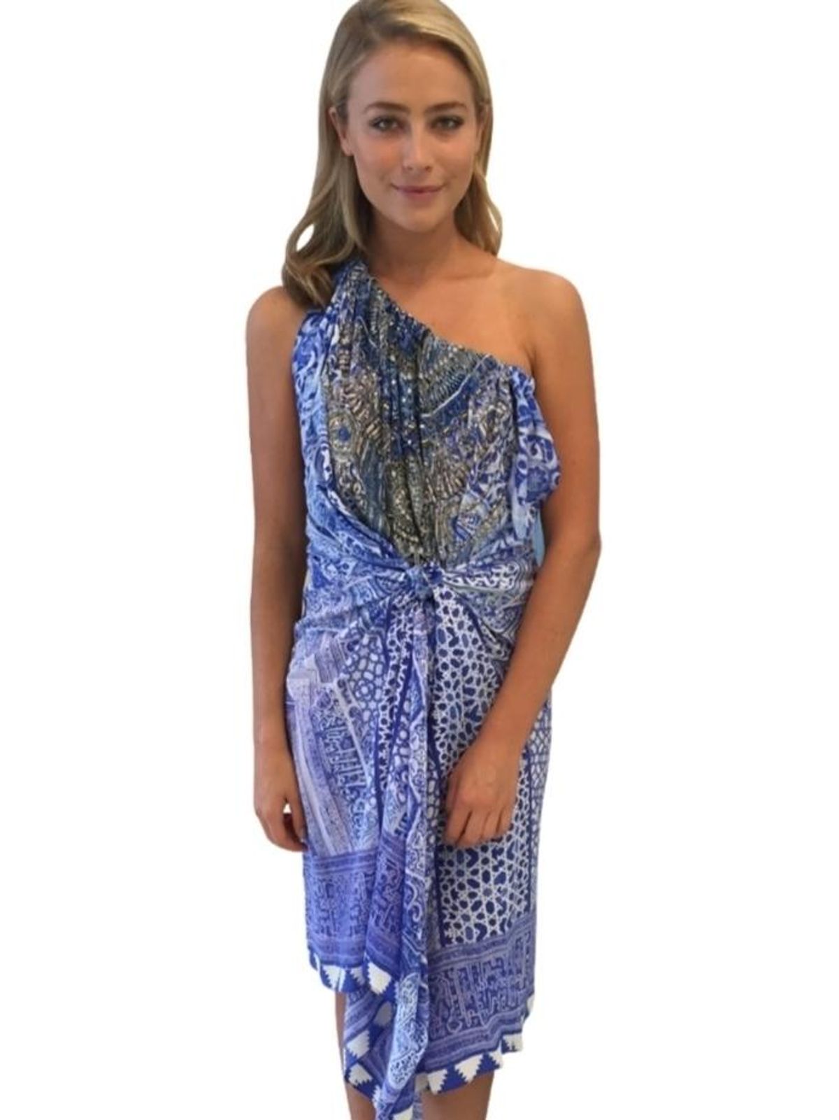 Camilla Bosphorous Drawstring Dress Blue - One Size - Image 1