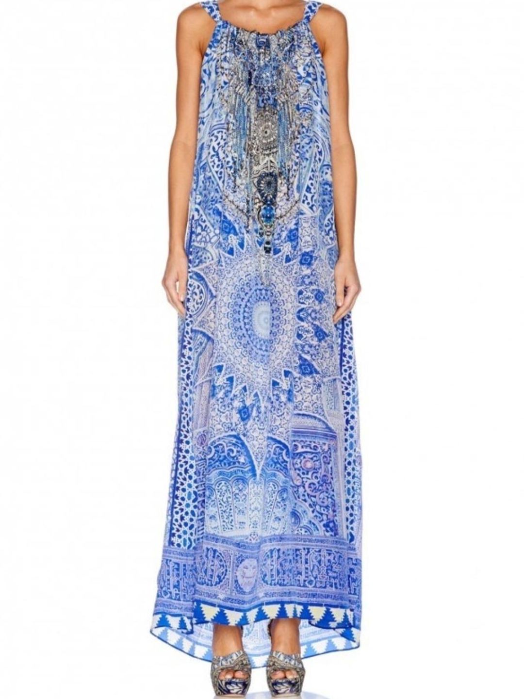 Camilla Bosphorous Drawstring Dress Blue - One Size for rent on The Volte - main image
