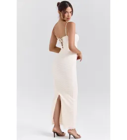 House of CB Elinor Midi Dress Cream Tea Frill Size 8 for rent on The Volte - image 2