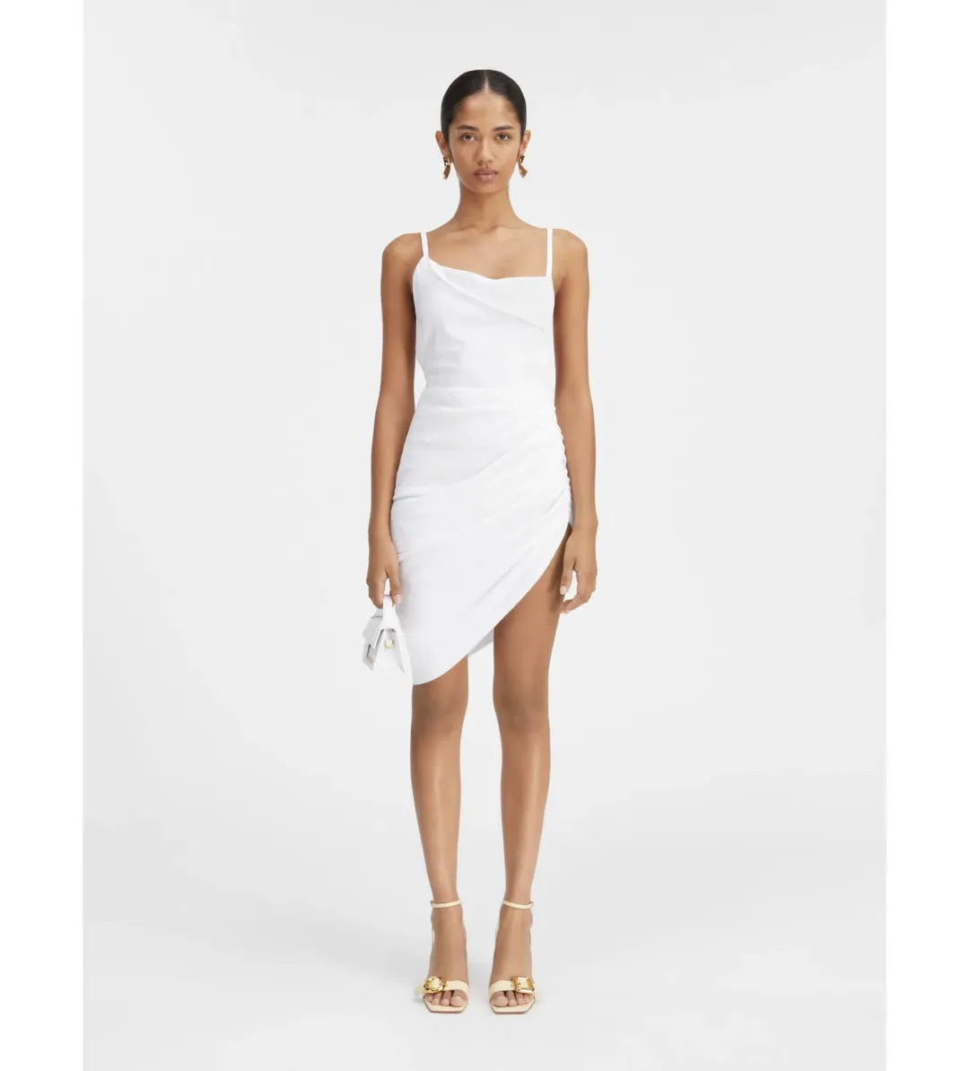 Jacquemus La Robe Saudade Mini Dress White Size XS/AU 6 for rent on The Volte - main image