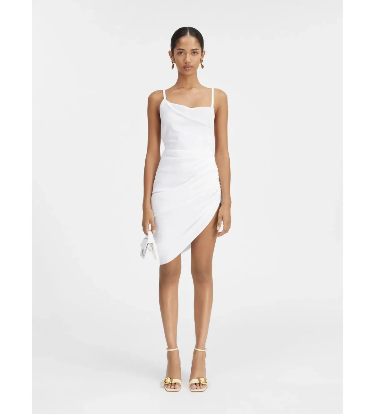 Jacquemus La Robe Saudade Mini Dress White Size XS/AU 6 for rent on The Volte - main image