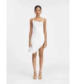 Jacquemus La Robe Saudade Mini Dress White Size XS/AU 6 for rent on The Volte - image 1