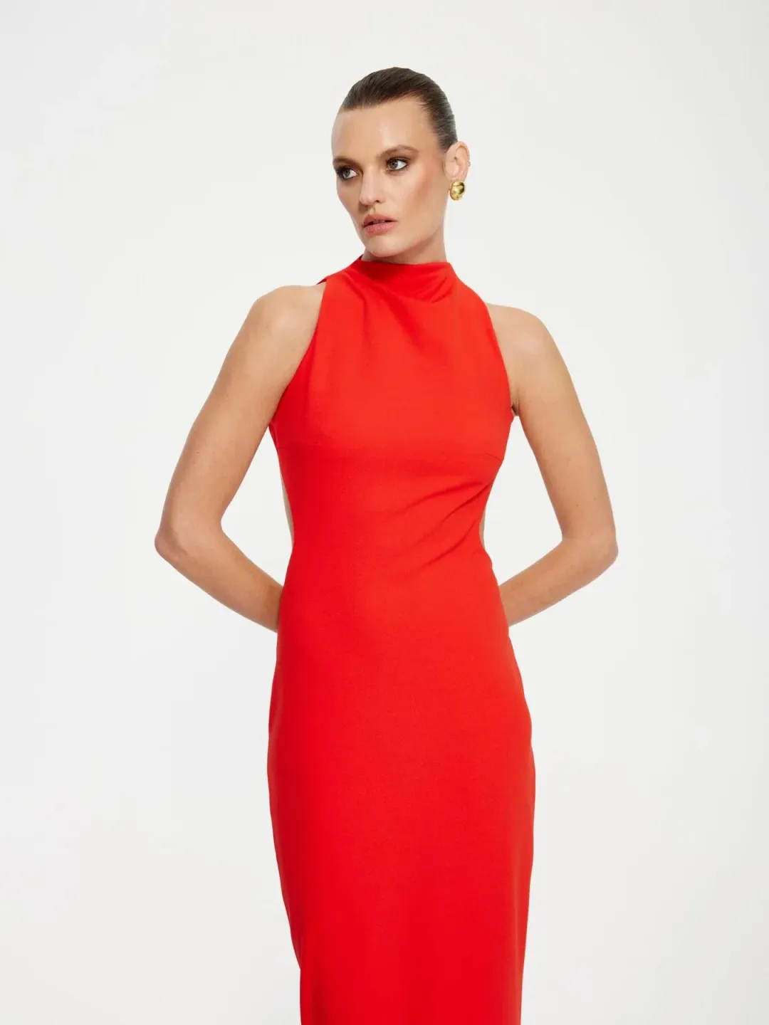 Effie Kats Ambre Gown In Cherry Red Size 6 / XS for rent on The Volte - main image