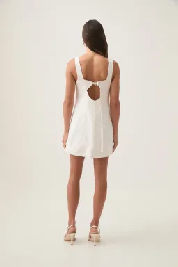 Aje Axle Utility Mini Dress White Size 10 for rent on The Volte - image 3