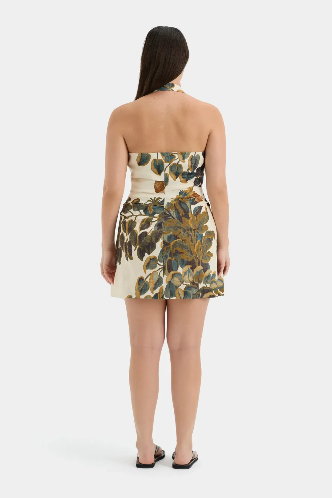Sir the Label The Evalita Halter Mini Dress in Pine Valley Size 10 for rent on The Volte - main image