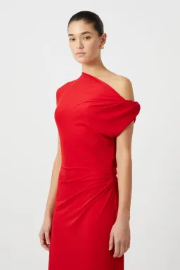 Camilla and Marc Annalise Draped Maxi Dress Scarlet Red Size 12 for rent on The Volte - image 4