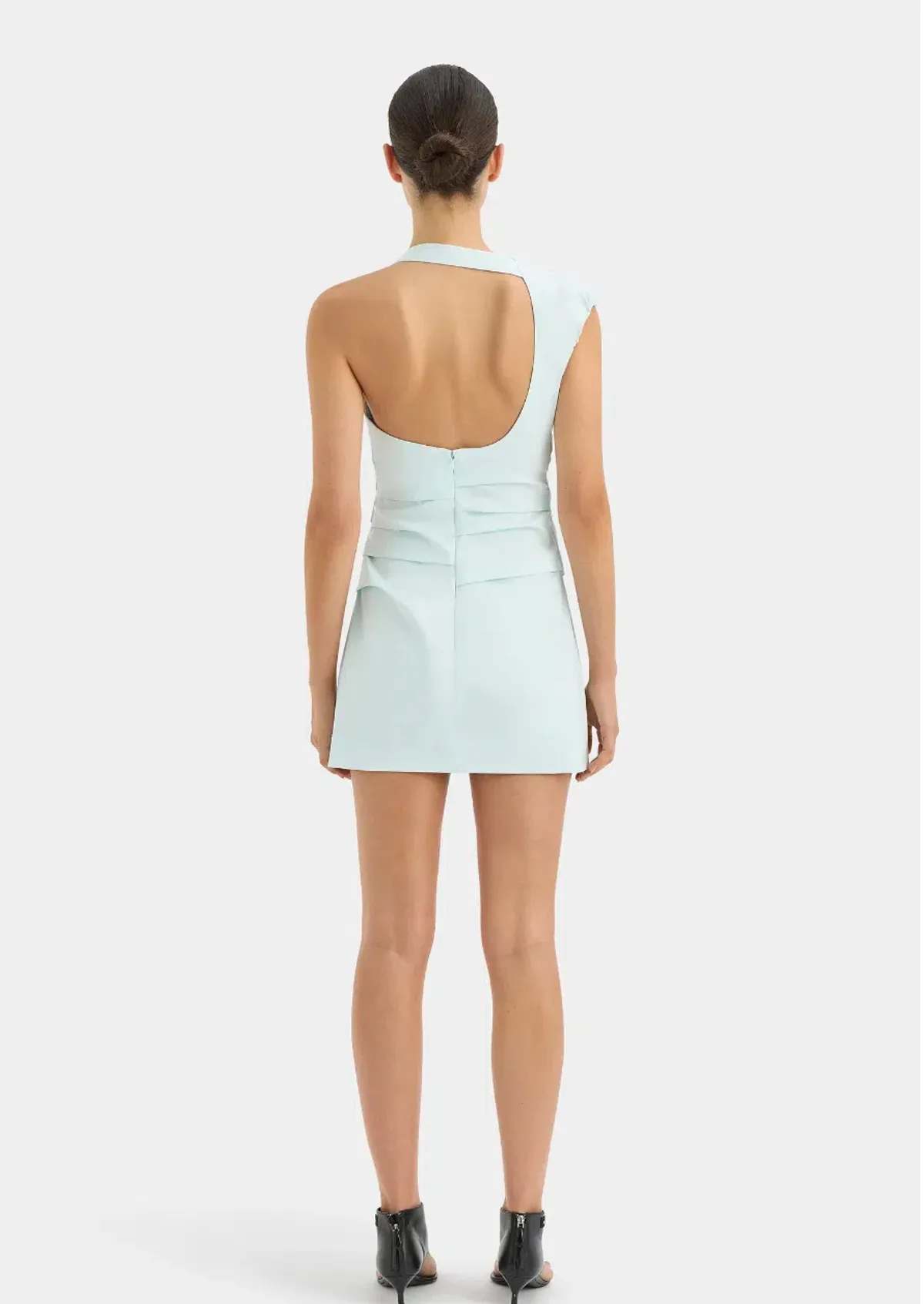 Sir the Label The Azul Gathered Mini Dress in Ice Blue Size 1 / AU 8 - Image 3