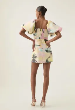 Aje Paradise Wrap Front Mini Dress Sunset Sky Size 14 for rent on The Volte - image 3