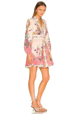 Zimmermann Tropicana Plunge Mini Dress Cream Floral Size 3 / AU 14 for rent on The Volte - image 2