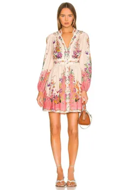Zimmermann Tropicana Plunge Mini Dress Cream Floral Size 3 / AU 14 for rent on The Volte - image 5