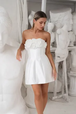 Eliya The Label Tehanni Mini Dress White Size 8 for rent on The Volte - image 6