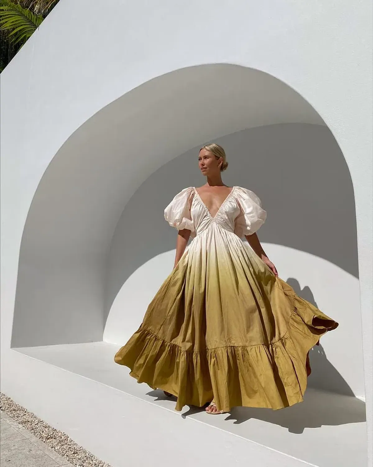 Rooh Collective Birthday Gown Sun Ombre Size 14 - Image 1