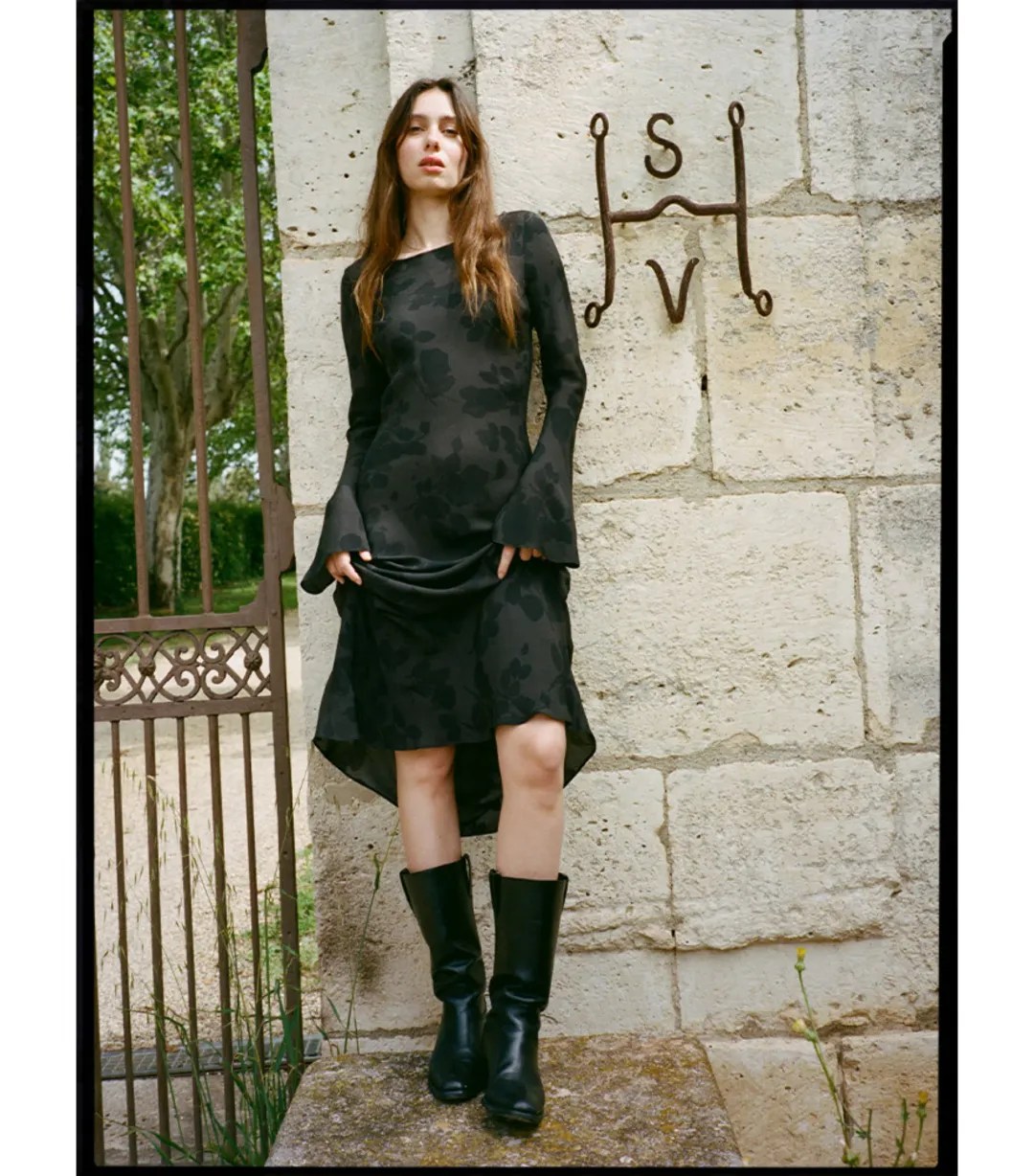 Realisation Gia Dress in Midnight Rose Size AU 10 for rent on The Volte - main image