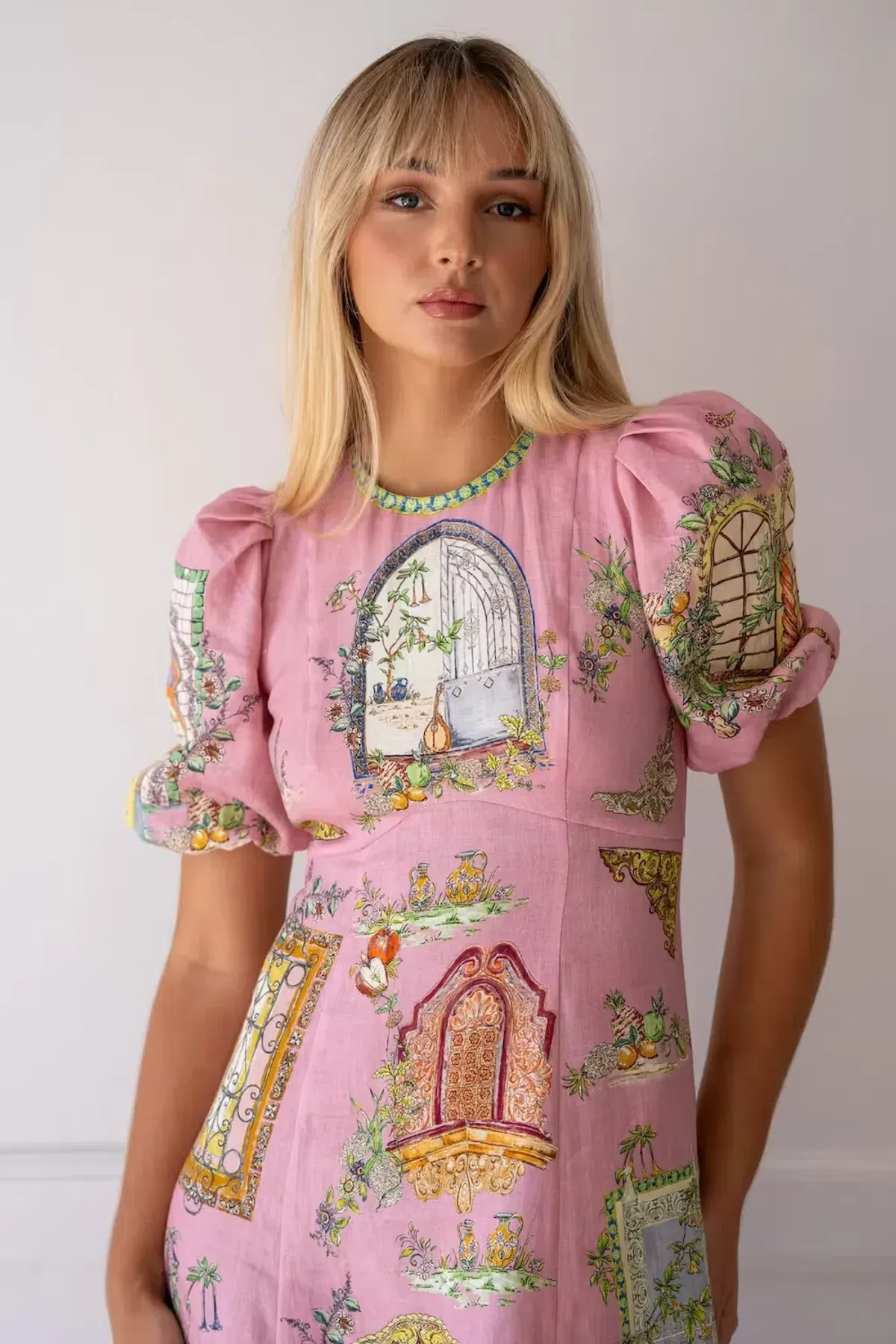 Alemais Monte Midi Dress Pink Size AU 8 - Image 5