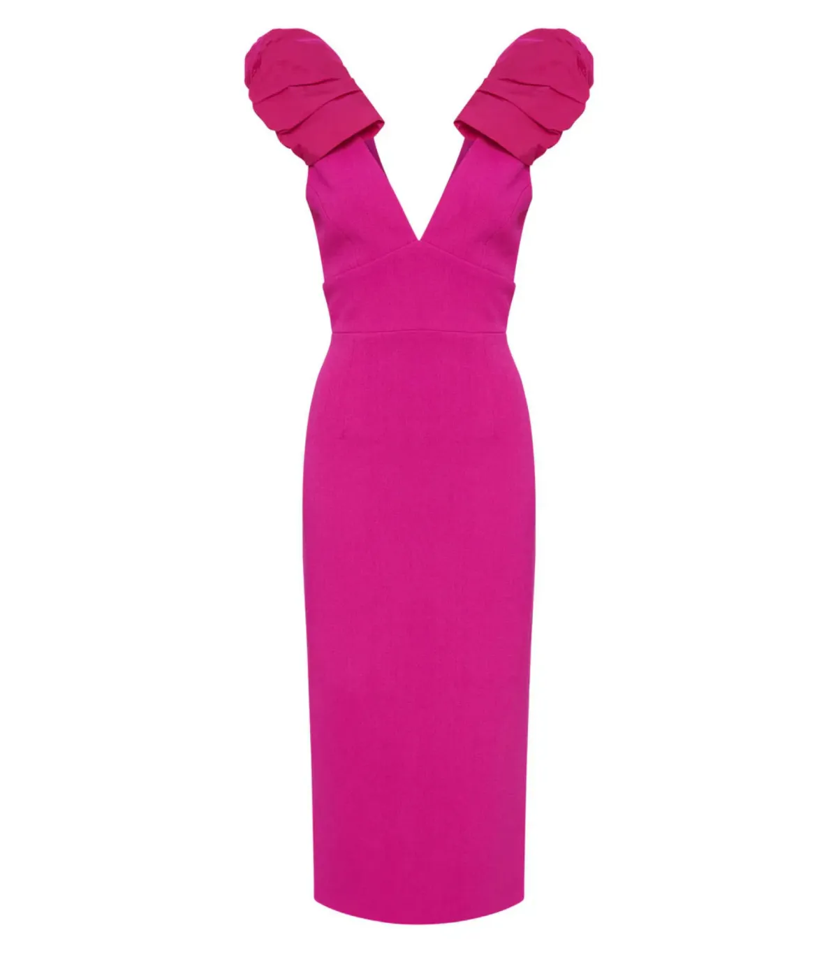 Rebecca Vallance Cupid's Bow Midi Dress Pink Size AU 10 - Image 5