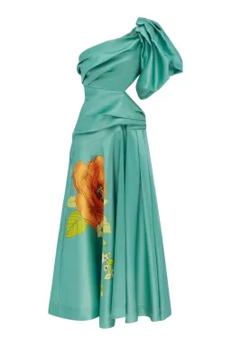 Alemais Regent Jade Gown Green Print Size AU 8 for rent on The Volte - image 3