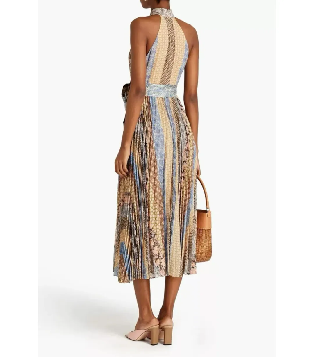 Zimmermann Sunray Picnic Patchwork Effect Midi Dress Multi Size 1 / AU 10 for rent on The Volte - main image