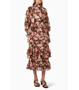 Elliatt Sonvia Astrid Afterglow Midi Dress Floral Size S / AU 8 for rent on The Volte - image 1