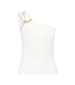 Aje Vibrancy Knit Sleeveless Top Ivory Size AU 8 for rent on The Volte - image 5