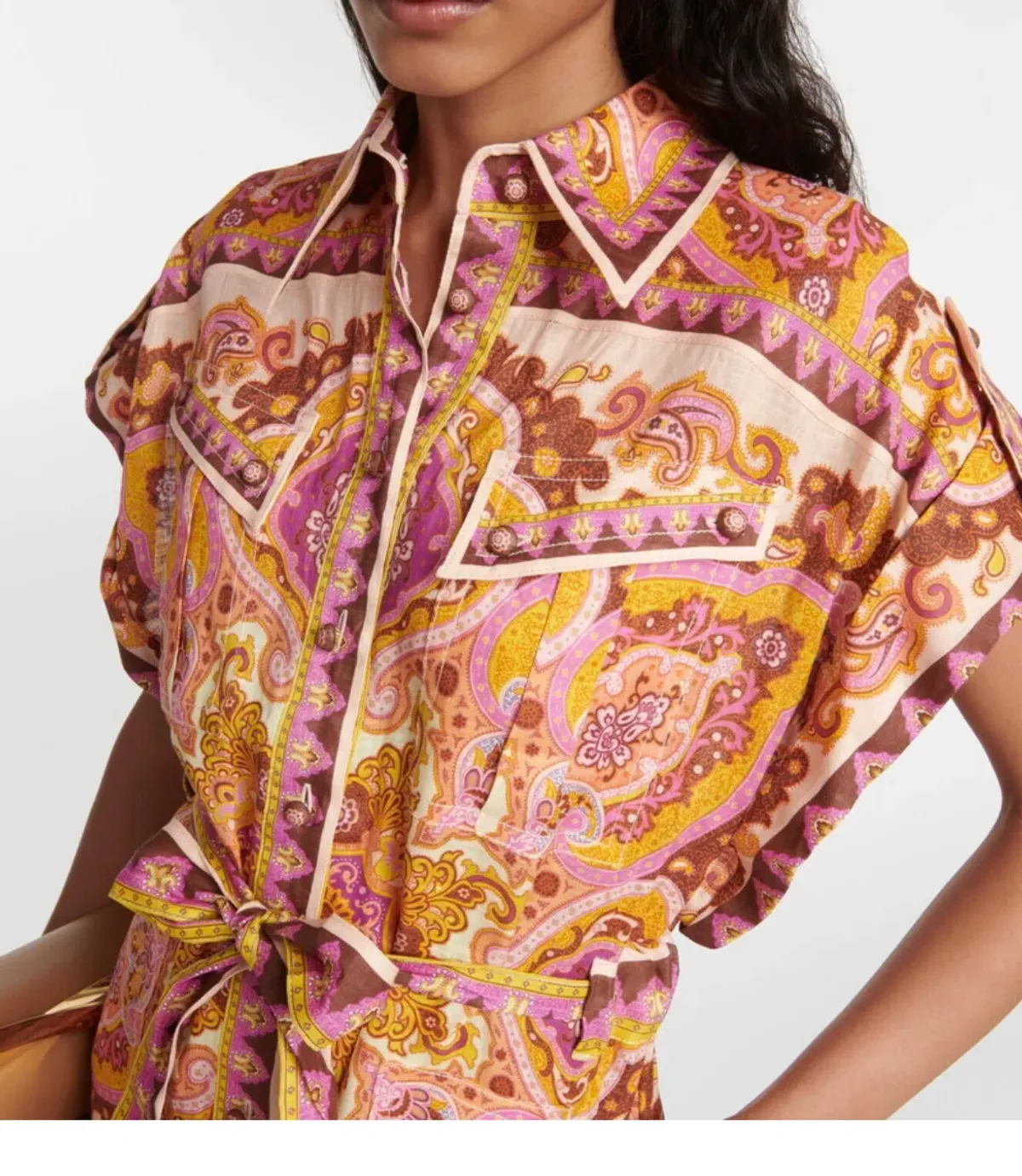 Zimmermann Halcyon Playsuit Pink Rose Size 12/M - Image 3