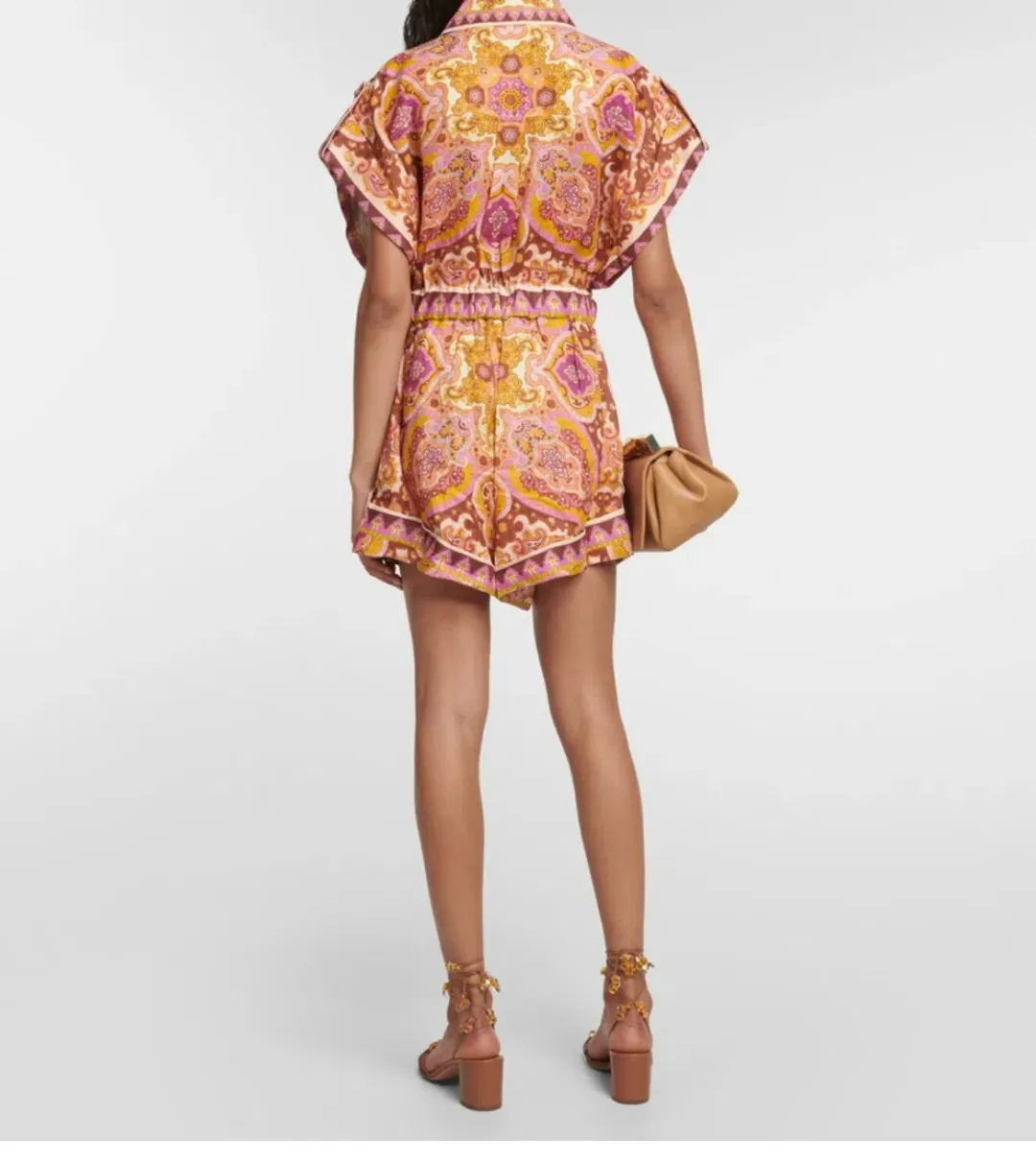 Zimmermann Halcyon Playsuit Pink Rose Size 12/M for rent on The Volte - main image