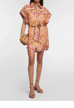 Zimmermann Halcyon Playsuit Pink Rose Size 12/M for rent on The Volte - image 2