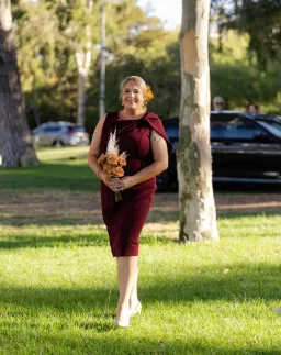 Anthea Crawford Freya Merlot Dress Wine Size 18 for rent on The Volte - image 1