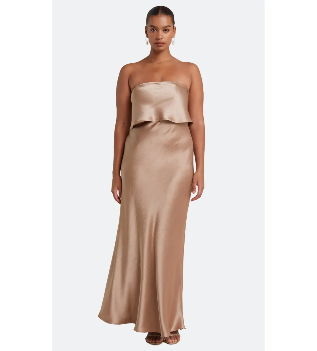 Bec & Bridge The Dreamer Overlay Dress Golden Size 10 for rent on The Volte - main image