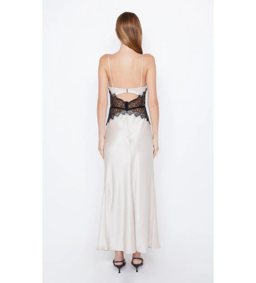 Bec & Bridge Camille Maxi Dress Sand/Black Size 10 for rent on The Volte - main image