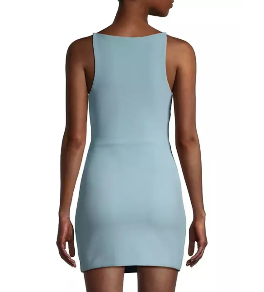 Bec & Bridge Elvie Key Hole Mini Dress In Dolphin Blue Size 10 for rent on The Volte - main image
