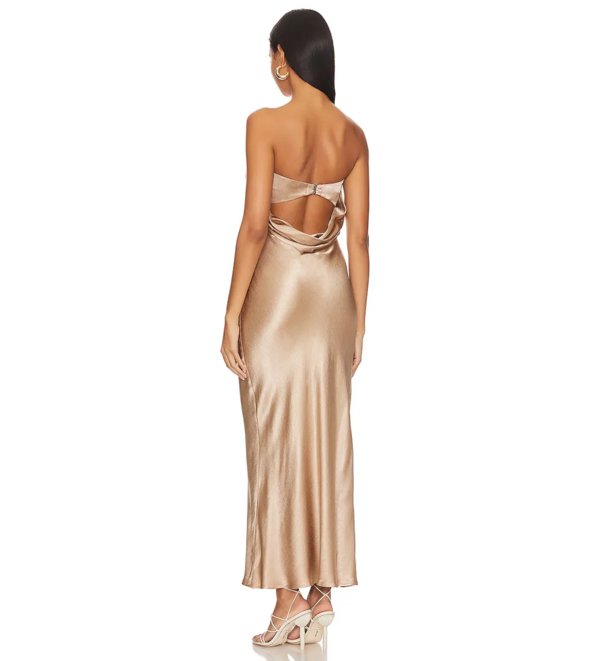 Bec & Bridge Moon Dance Strapless Maxi Dress Gold Size 12 - Image 2