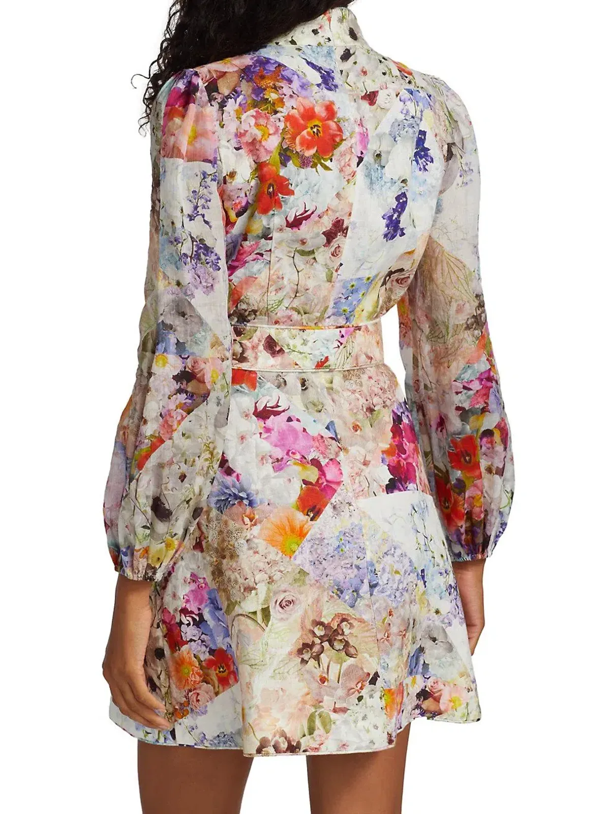 Zimmermann Prima Belted Mini Dress Patchwork Floral Size 1 / AU 10 - Image 3