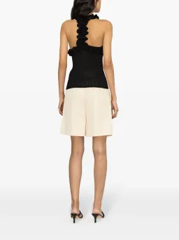 Zimmermann Matchmaker Ruffled Tank Top Knit Black Size 0 / AU 8 for rent on The Volte - image 4