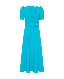 Rebecca Vallance Ella Short Sleeve Midi Dress Blue Size AU 10 for rent on The Volte - image 4