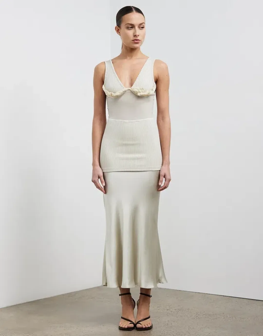 Christopher Esber Meribella Underwire Dress Sand Size 8 for rent on The Volte - main image