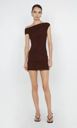 Bec & Bridge Victoria Asym Mini Dress in Chocolate Size AU 6 for rent on The Volte - image 2