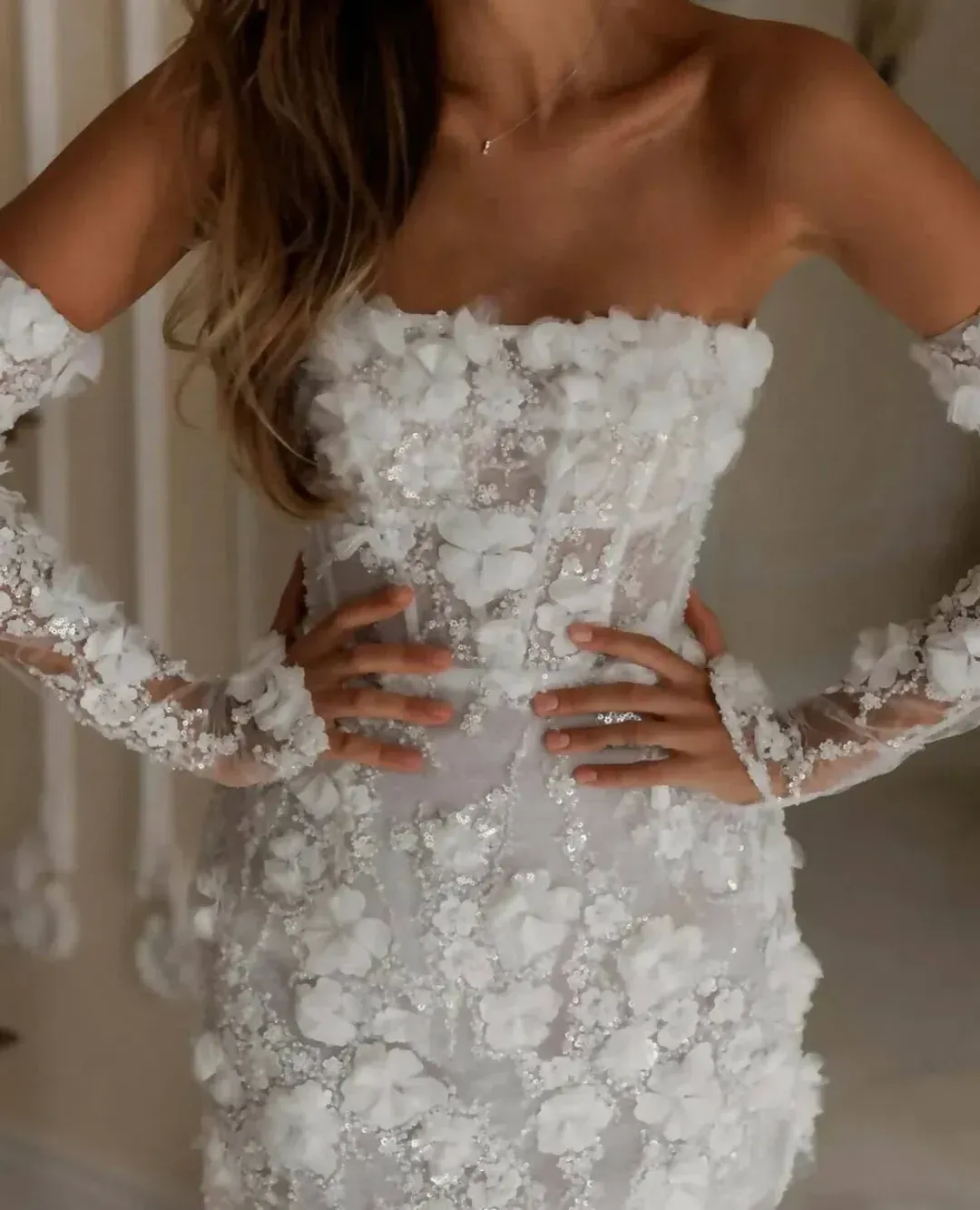 Rosie Etienne Isabelle Mini Dress White Size 10 for rent on The Volte - main image