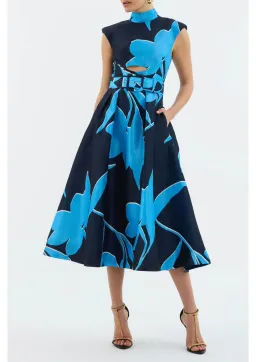 Rebecca Vallance Azzurra Midi Dress Print Size AU 10 for rent on The Volte - image 1