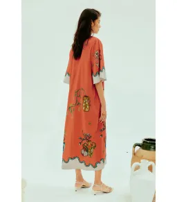 Alemais Rose Tee Dress in Red Print Size AU 8 for rent on The Volte - image 3