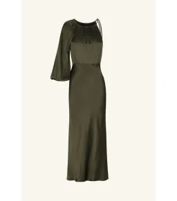Shona Joy La Lune One Shoulder Balloon Sleeve Midi Dress in Forest Size AU 10 for rent on The Volte - image 5