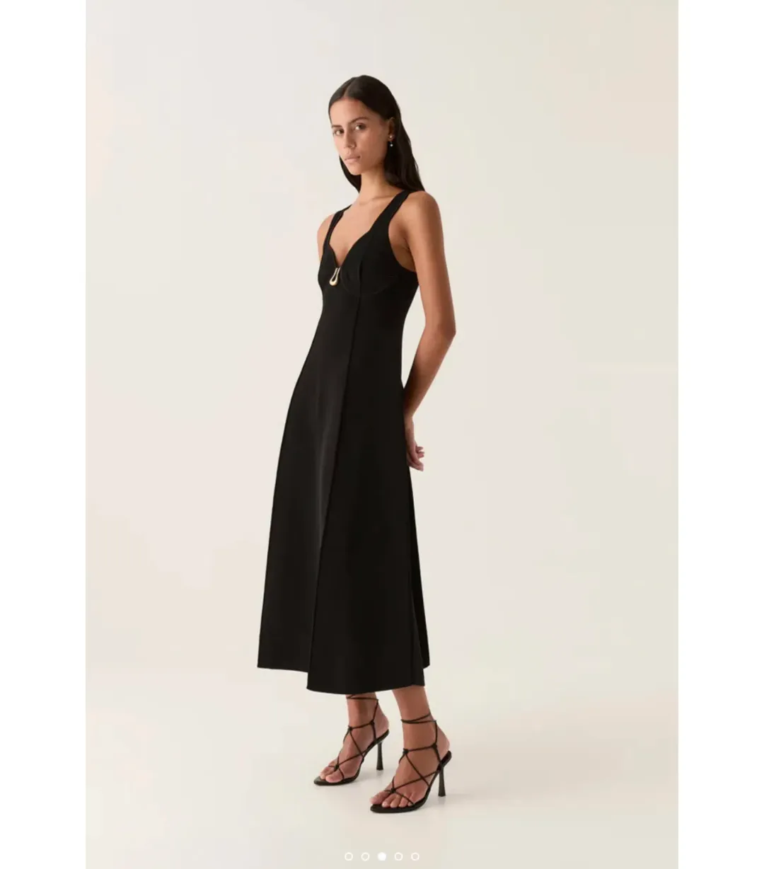 Aje Marisole Knit Midi Dress Black Size M / AU 10 for rent on The Volte - main image