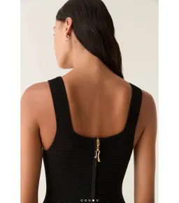 Aje Marisole Knit Midi Dress Black Size M / AU 10 for rent on The Volte - image 3