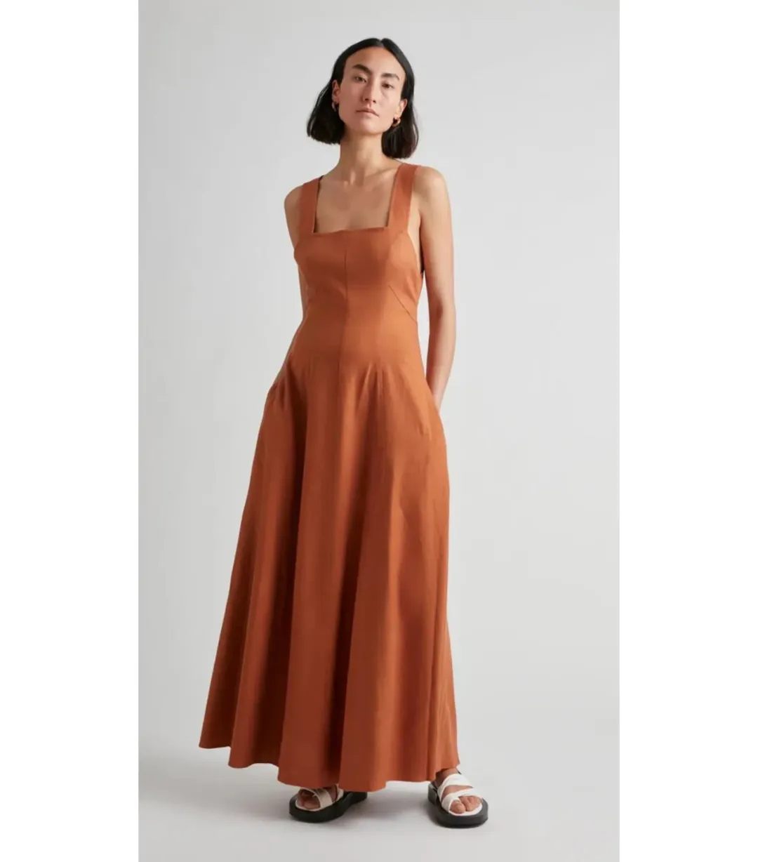 Camilla and Marc Anneli Maxi Dress in Dark Orange Size AU 10 for rent on The Volte - main image