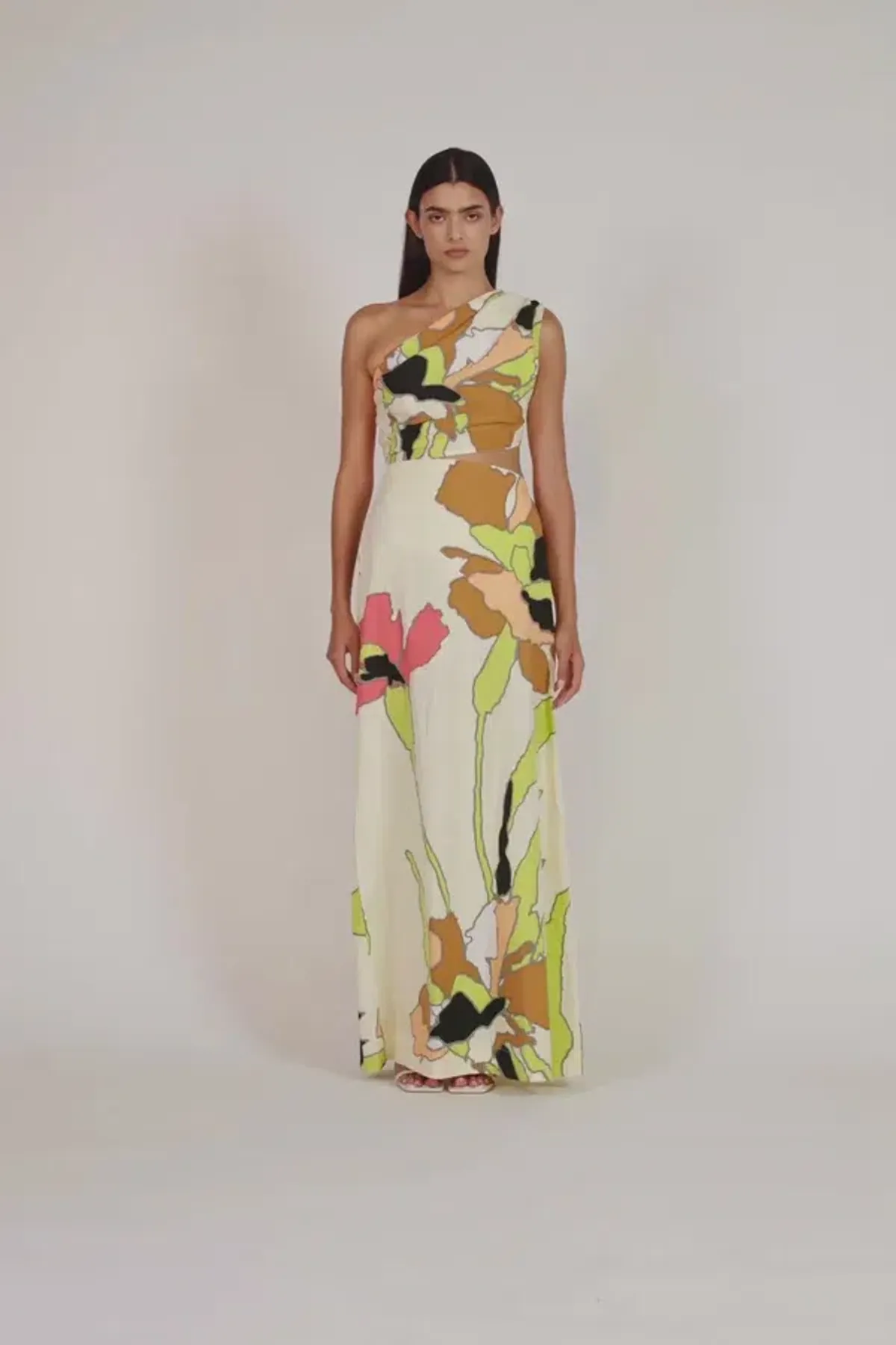 SWF Asymmetric Cut Out Maxi Dress Picture Perfect Size 6 - Image 3