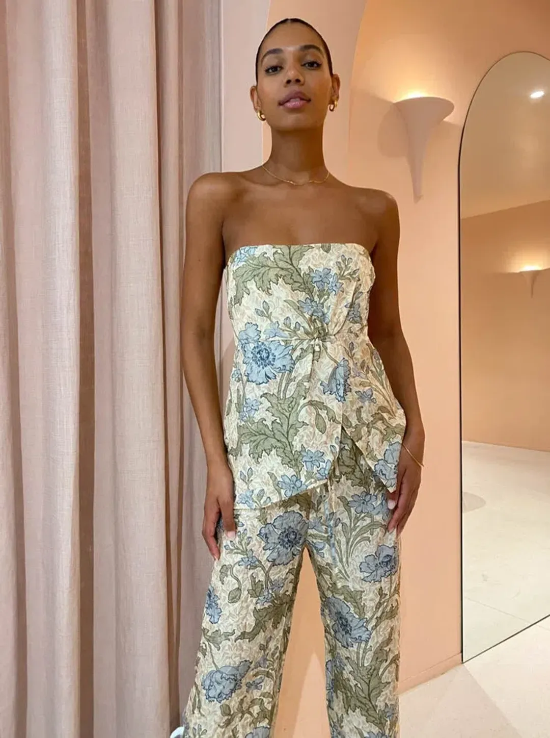 Sir The Label Maev Bustier and Pants Set Florence Floral Print Size 0/ AU 6 for rent on The Volte - main image